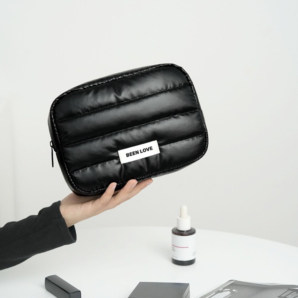 Portable Down Puffy Makeup Bag - Skincare D'Alba ulasan dan harga