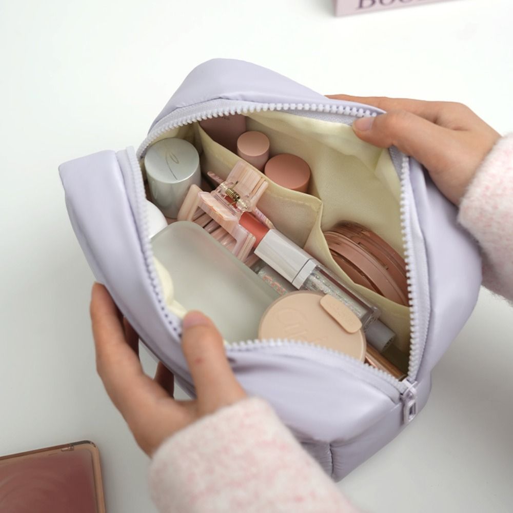Portable Down Puffy Makeup Bag - Skincare D'Alba ulasan dan harga