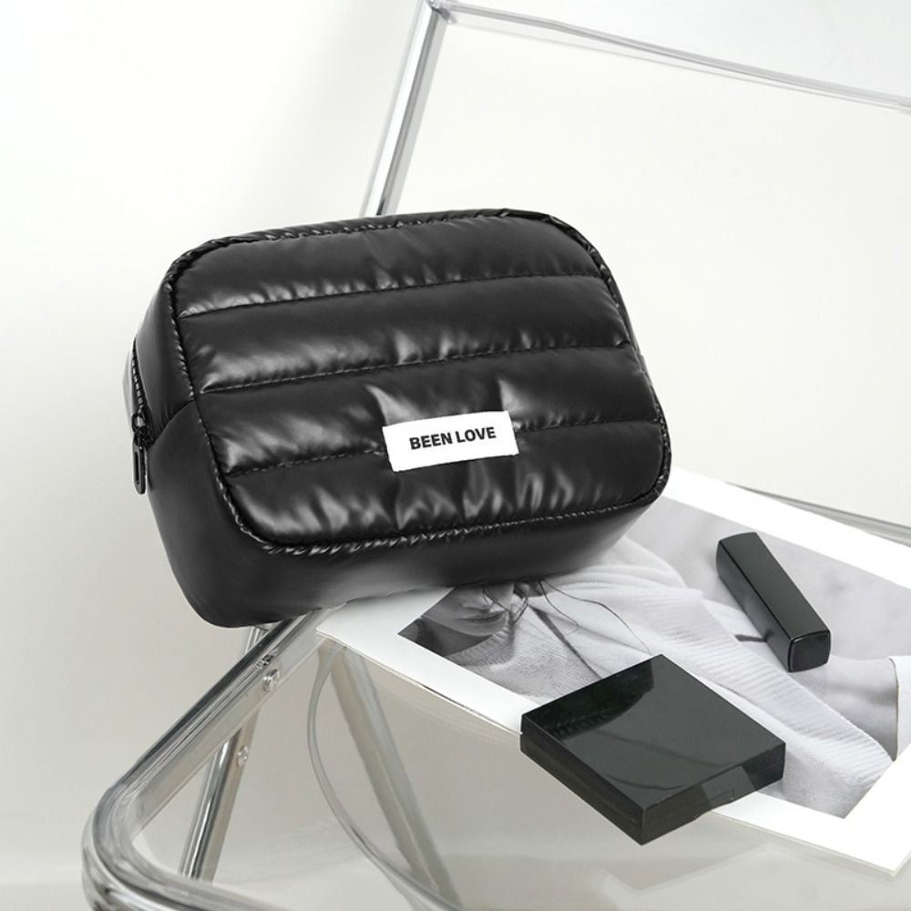 Portable Down Puffy Makeup Bag - Skincare D'Alba ulasan dan harga