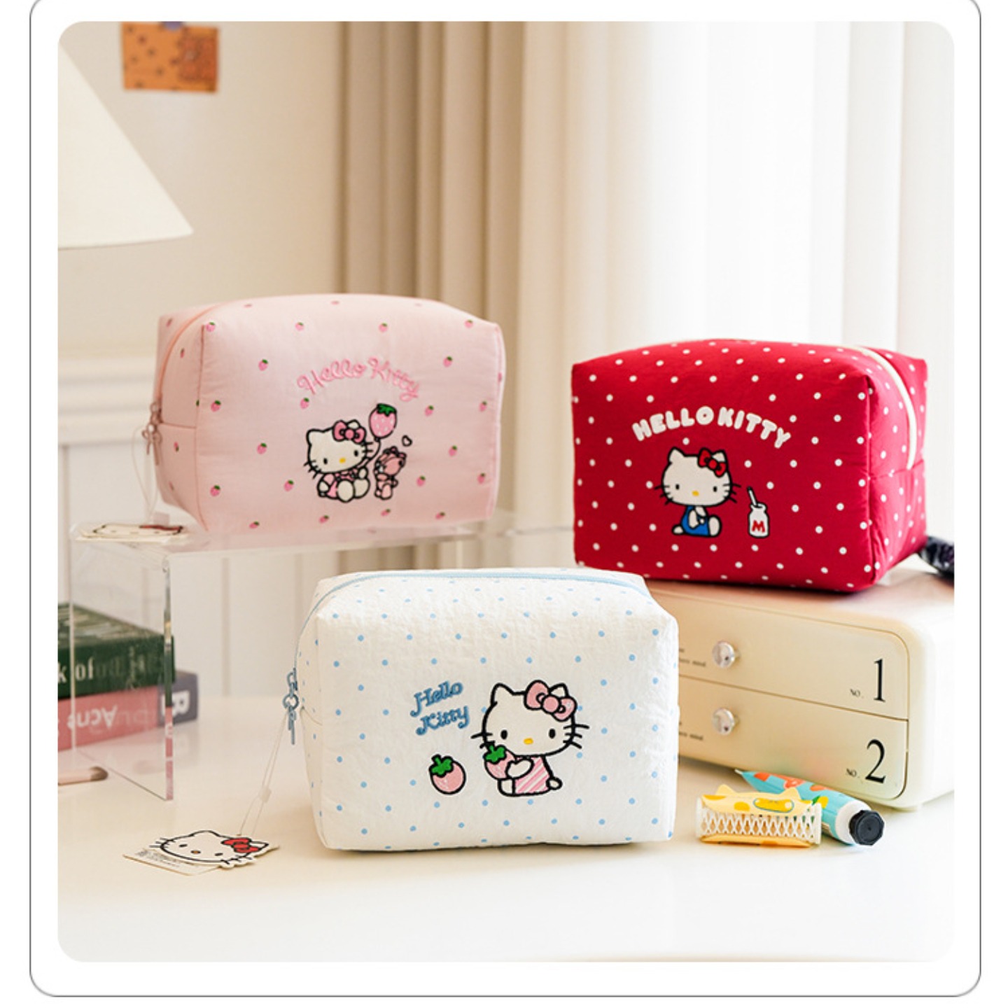 Strawberry Milk Cartoon Hello  - Skincare D'Alba ulasan dan harga