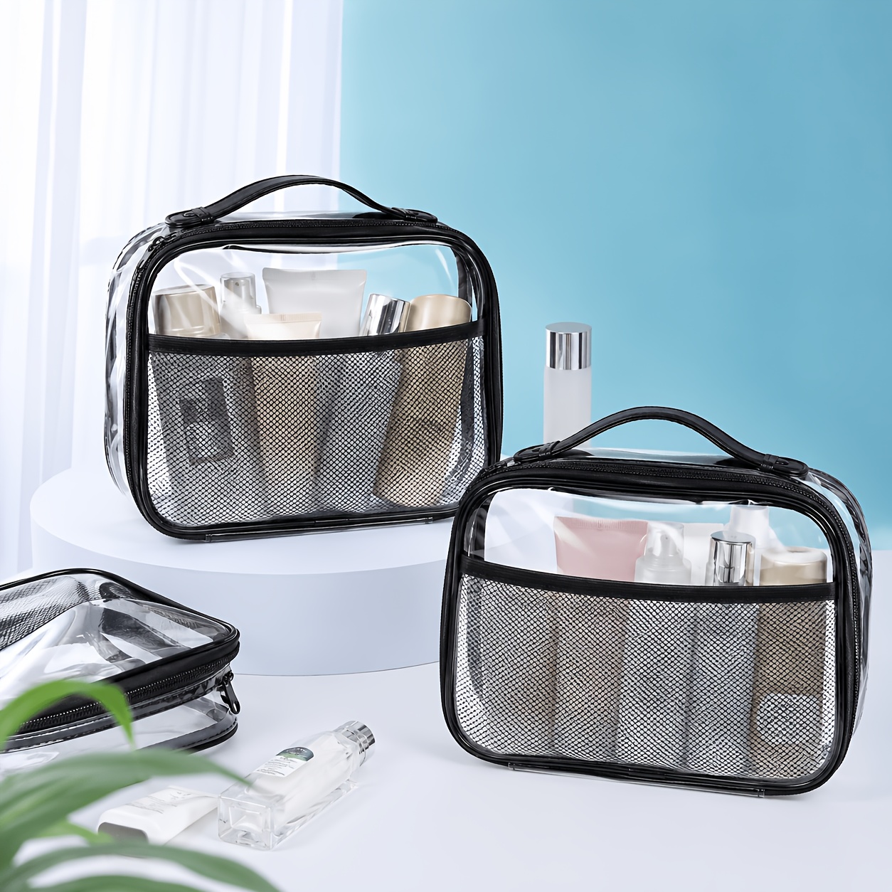 Clear Cosmetic Bag Transparent - Skincare D'Alba ulasan dan harga