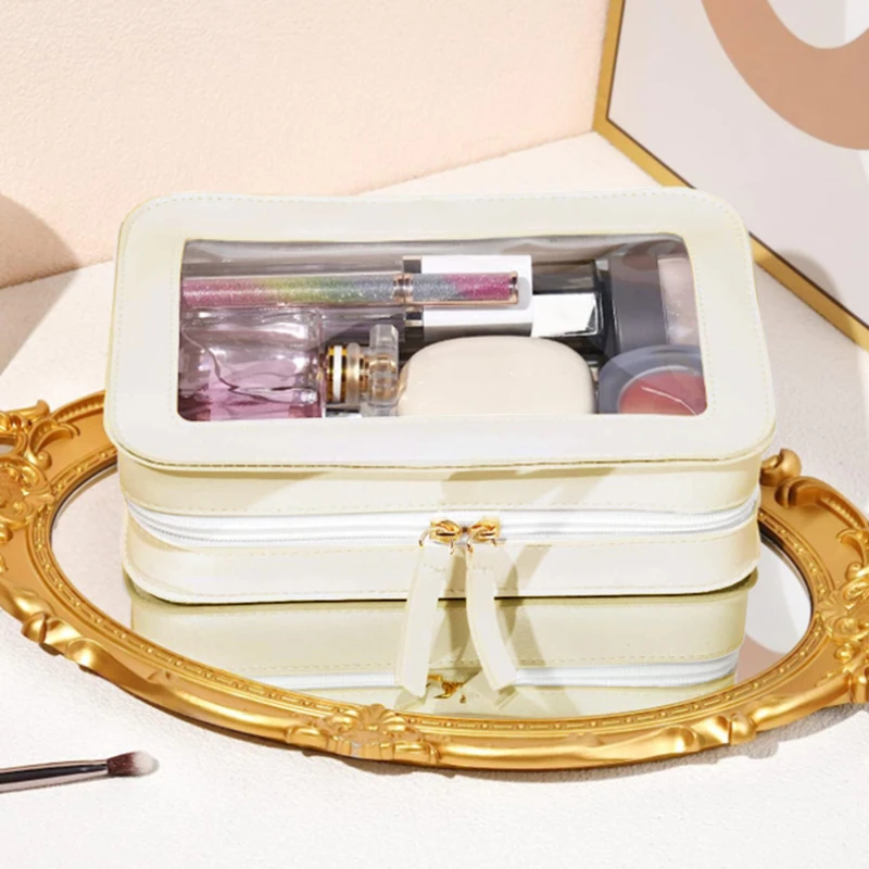 Women PU Makeup Bag Traveling  - Skincare D'Alba ulasan dan harga