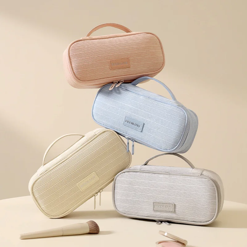 2026 New Corduroy Cosmetic Bag - Skincare D'Alba ulasan dan harga